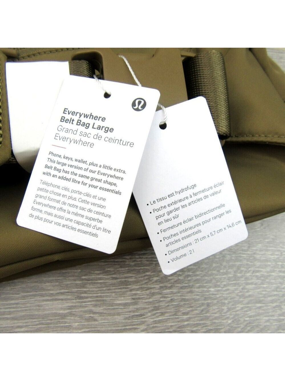 Lululemon Everywhere Belt Bag Large Artifact (2L) Travel Vacation NEW - Picture 11 of 15